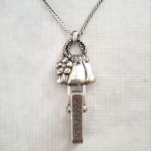 Brighton love blossom ID badge clip necklace